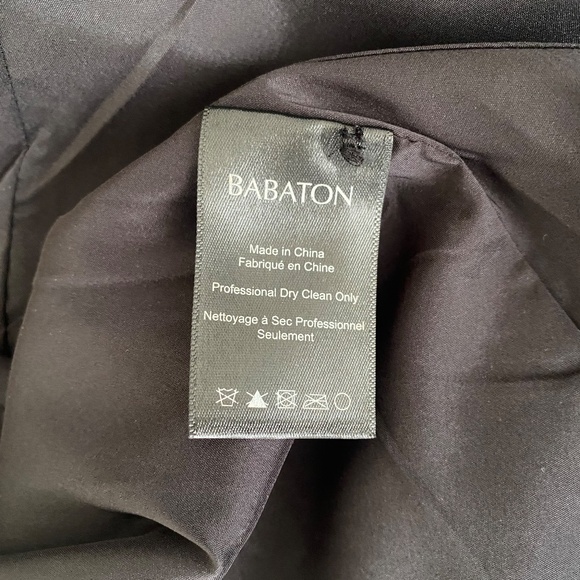 Babaton Black 100% Silk Shirt Dress with Pockets XS - Picture 9 of 10